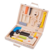 Juegos de juego Caja De Herramientas De Madera - 12 Piezas, New Classic Toys (82816)